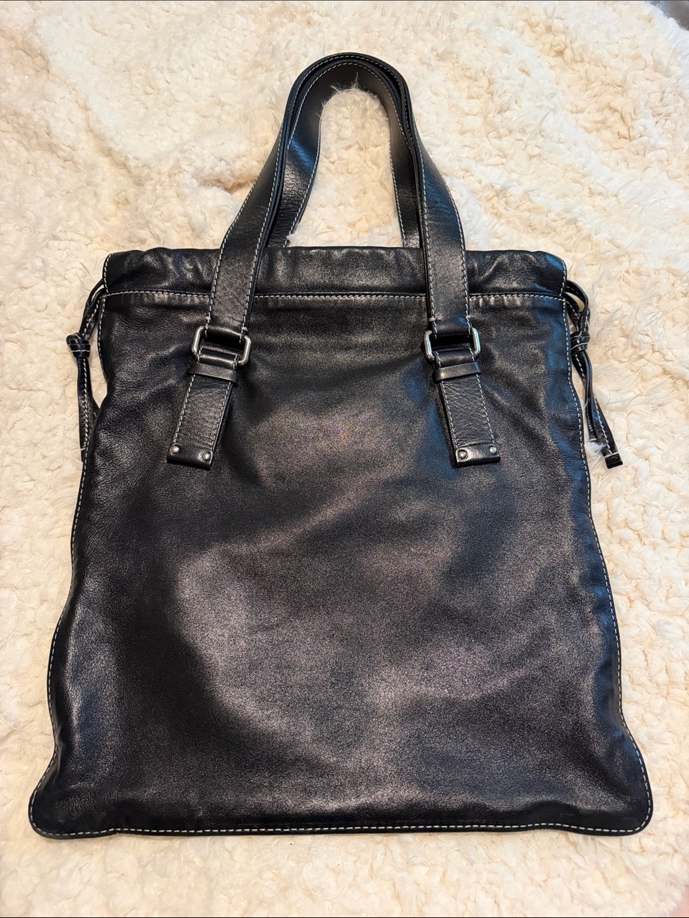 Chloe Patsy Studded Leather Drawstring Sack Shoulder Bag - Picture 6 of 14